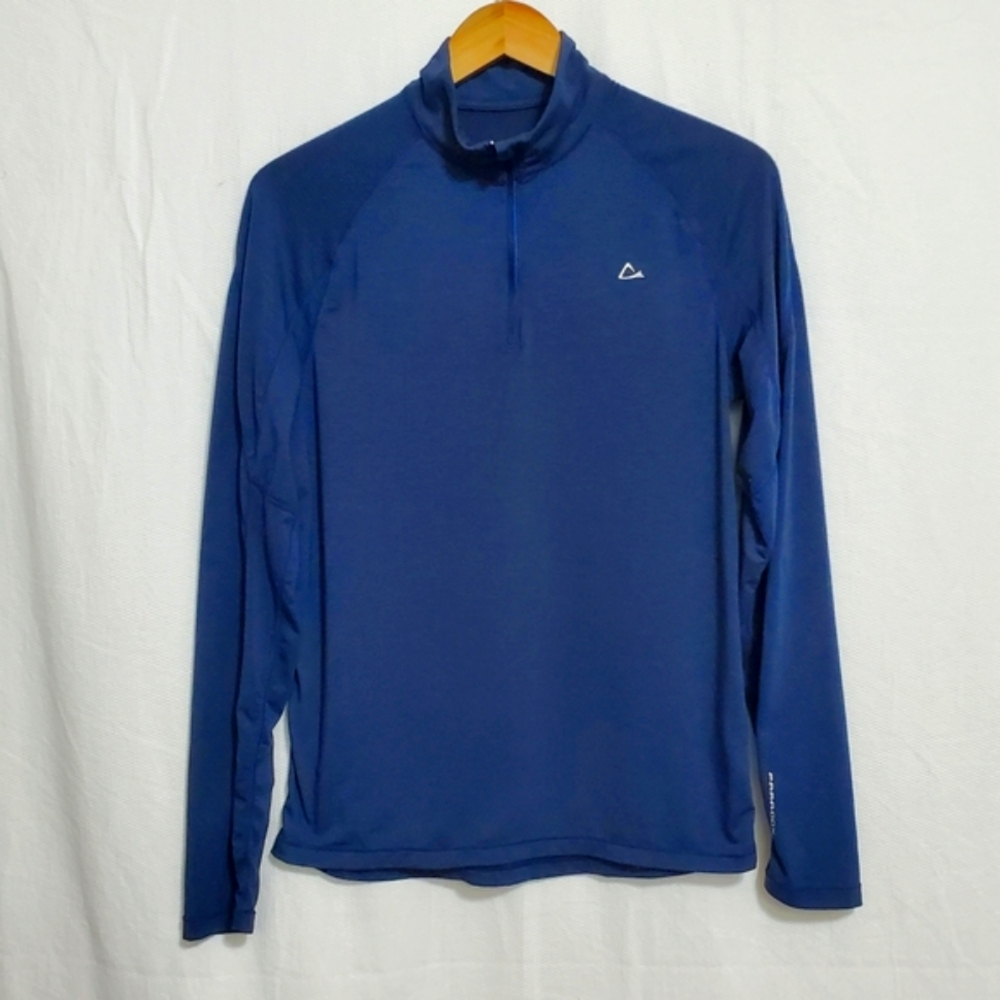Paradox Navy Merino Blend Quarter Zip Pullover Top Men's Medium